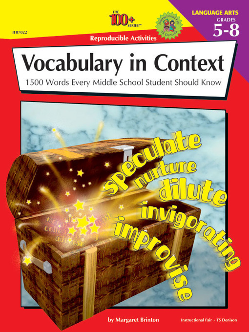 Title details for Vocabulary in Context, Grades 5 - 8 by Brinton - Available